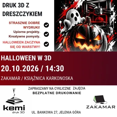 HALLOWEEN można wydrukować w 3D – bezpłatne warsztaty